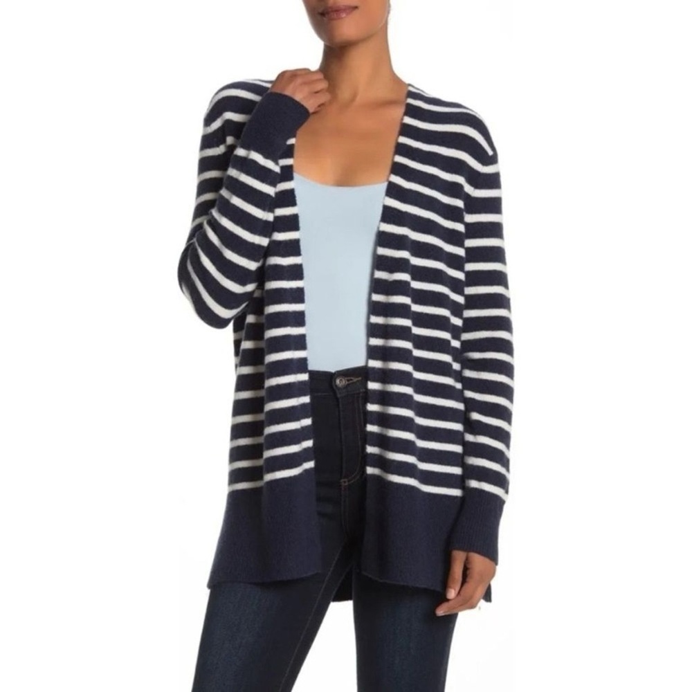 Madewell Blue and White Striped Oversized Cardigan Sweater Size XXS EUC